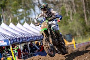 Monster Energy Kawasaki rider Eli Tomac on the podium in Florida