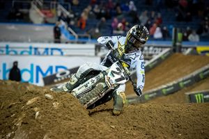 Rockstar Energy Husqvarna Factory Racing's Jason Anderson finishes inside the top-five at AMA Supercross round eight