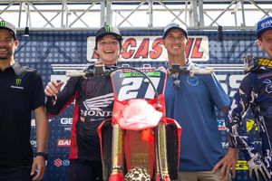 Top step for Hymas at Ironman Scouting Moto Combine