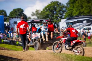 Bruising day for HRC 250 team leaves Shimoda with broken collarbone